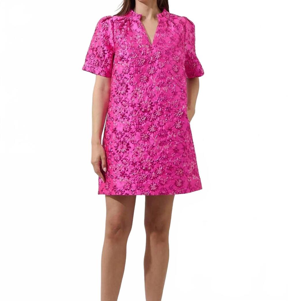 NEW SUGARLIPS harrington mini dress in fuschia